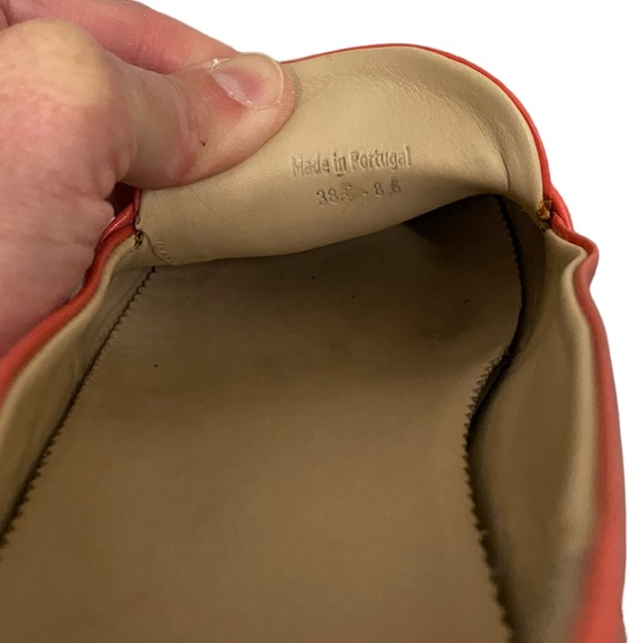 Rag & Bone Sofia Red Leather Loafer Espadrille Flats Size 8.5 - Picture 5 of 6